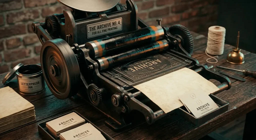 Industrielle Revolution – Visitenkarten-Drucker
